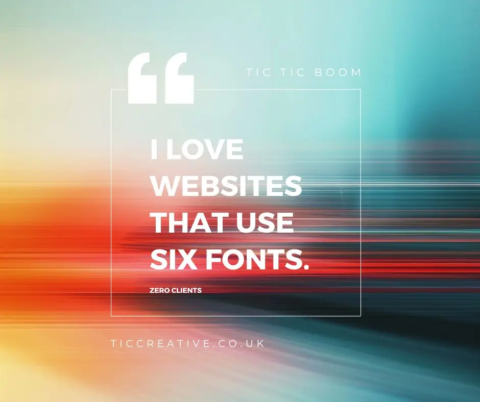 how many fonts should a website use